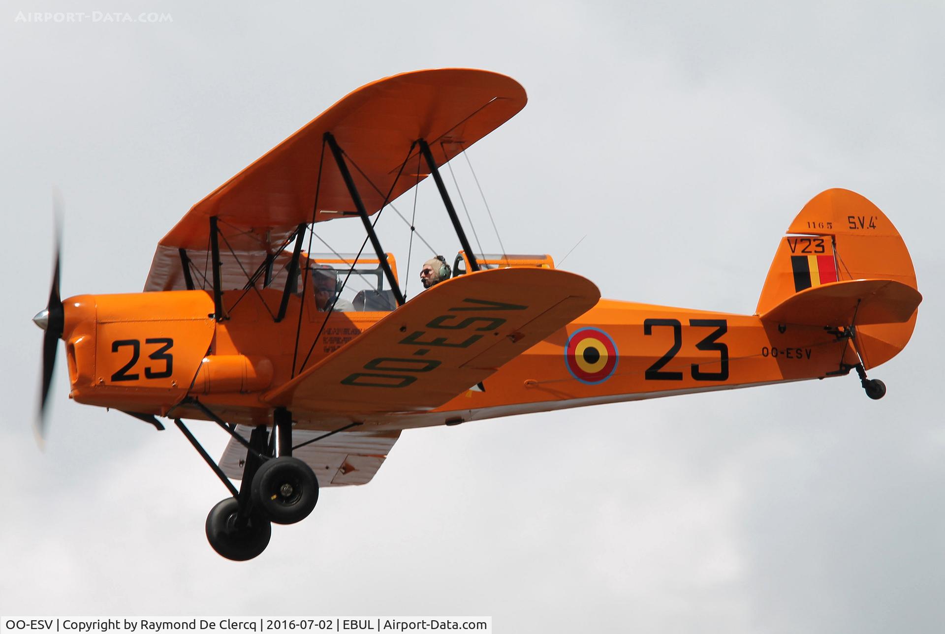 OO-ESV, 1951 Stampe-Vertongen SV-4B C/N 1165, Ursel Avia 2016.