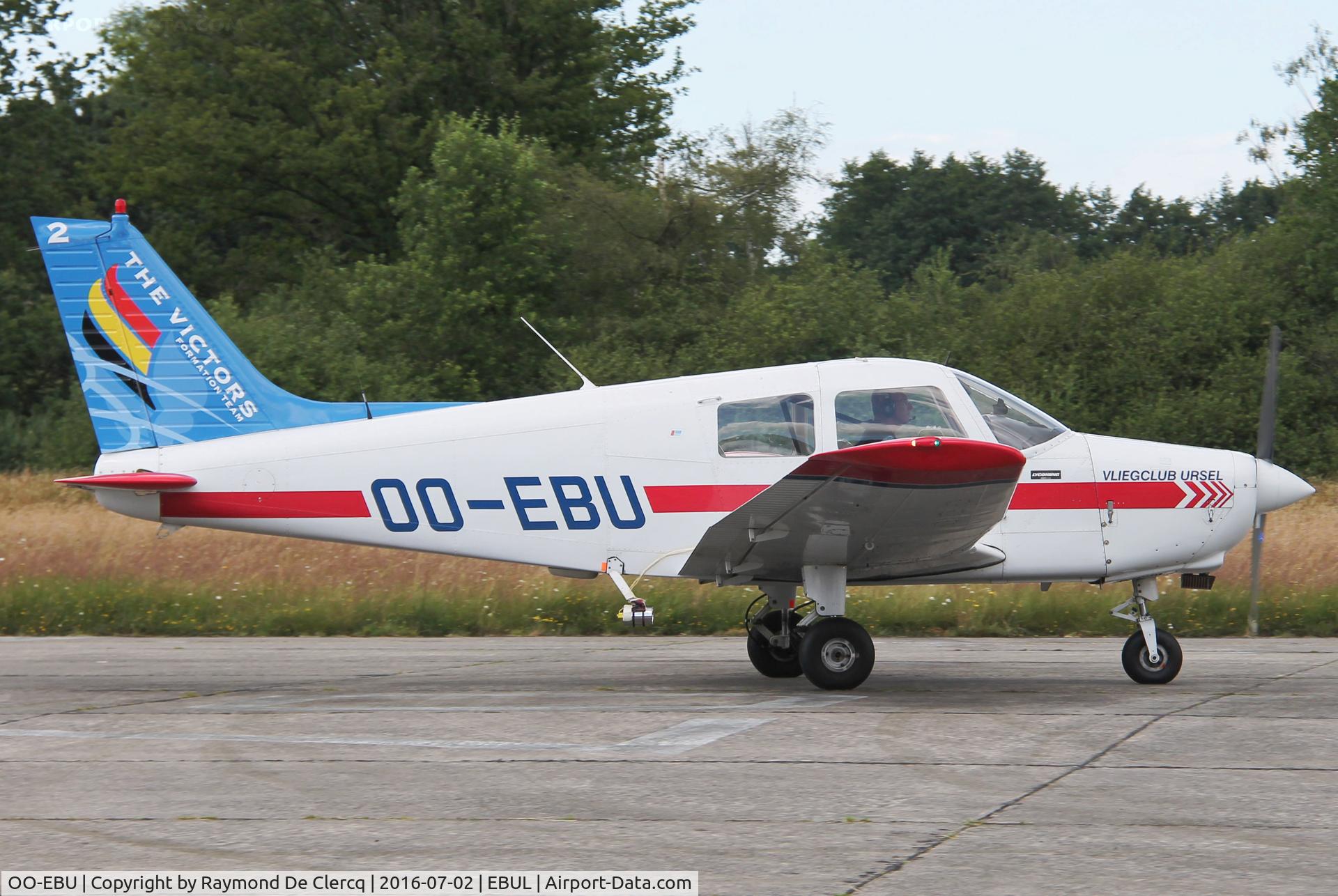 OO-EBU, 1989 Piper PA-28-161 Cadet C/N 2841246, Victor no.2 at Ursel Avia 2016.