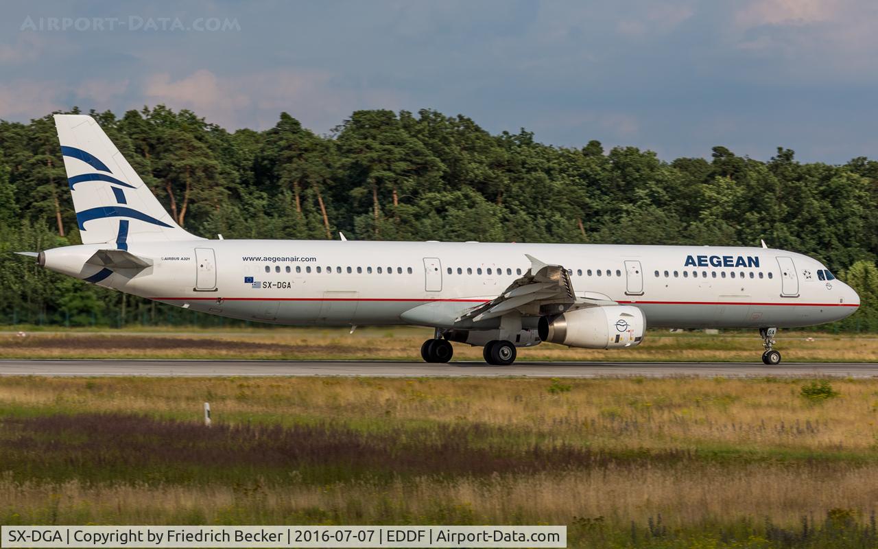 SX-DGA, 2009 Airbus A321-231 C/N 3878, departure via RW18W