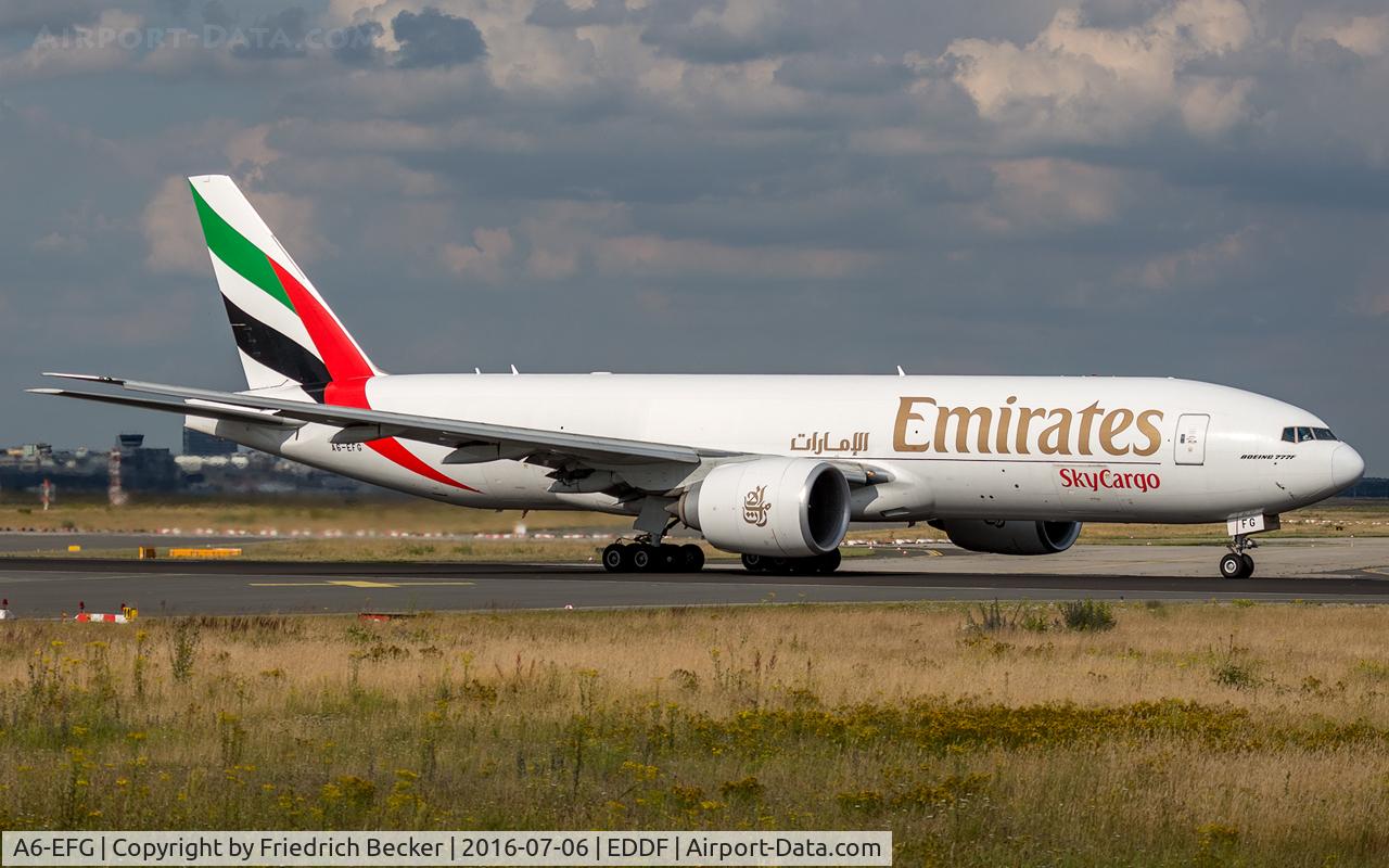 A6-EFG, 2012 Boeing 777-F1H C/N 35613, departure via RW18W