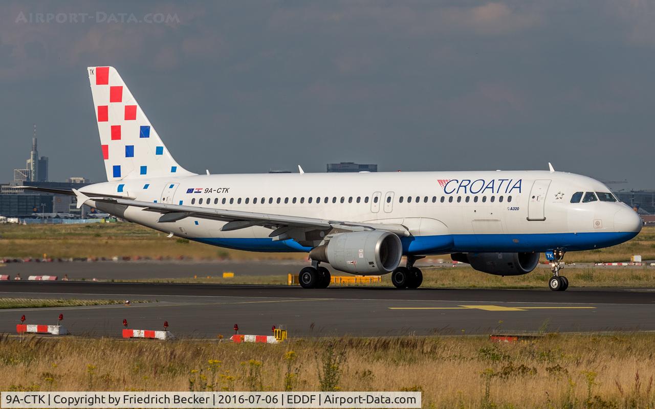 9A-CTK, 2000 Airbus A320-214 C/N 1237, departure via RW18W