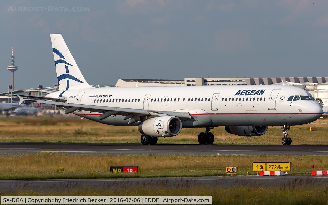 SX-DGA, 2009 Airbus A321-231 C/N 3878, departure via RW18W