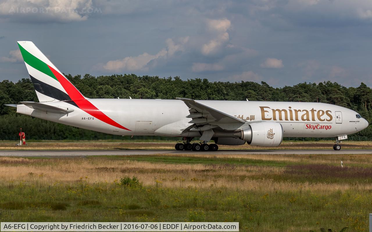 A6-EFG, 2012 Boeing 777-F1H C/N 35613, departure via RW18W