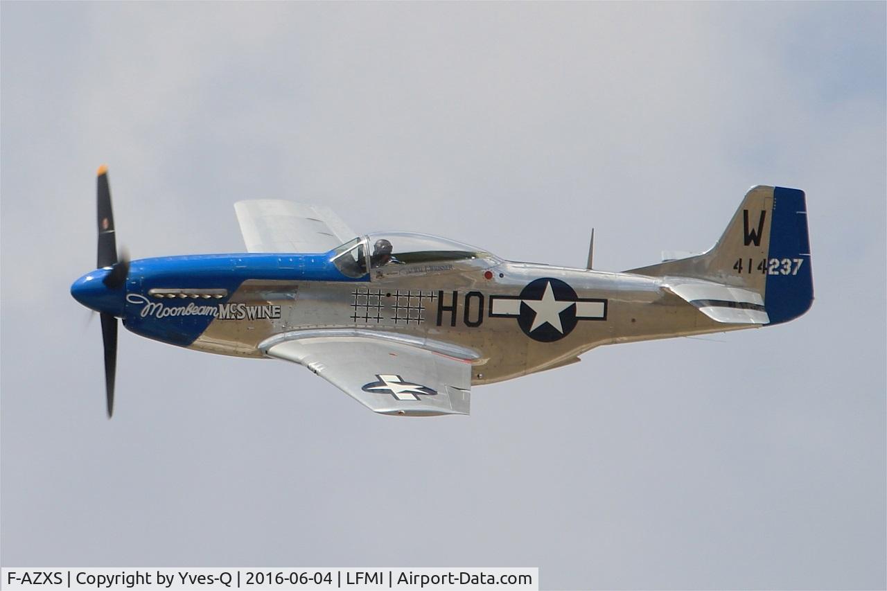 F-AZXS, 1944 North American F-51D Mustang C/N 122-40196, North American F-51D Mustang, On display, Istres-Le Tubé Air Base 125 (LFMI-QIE) open day 2016