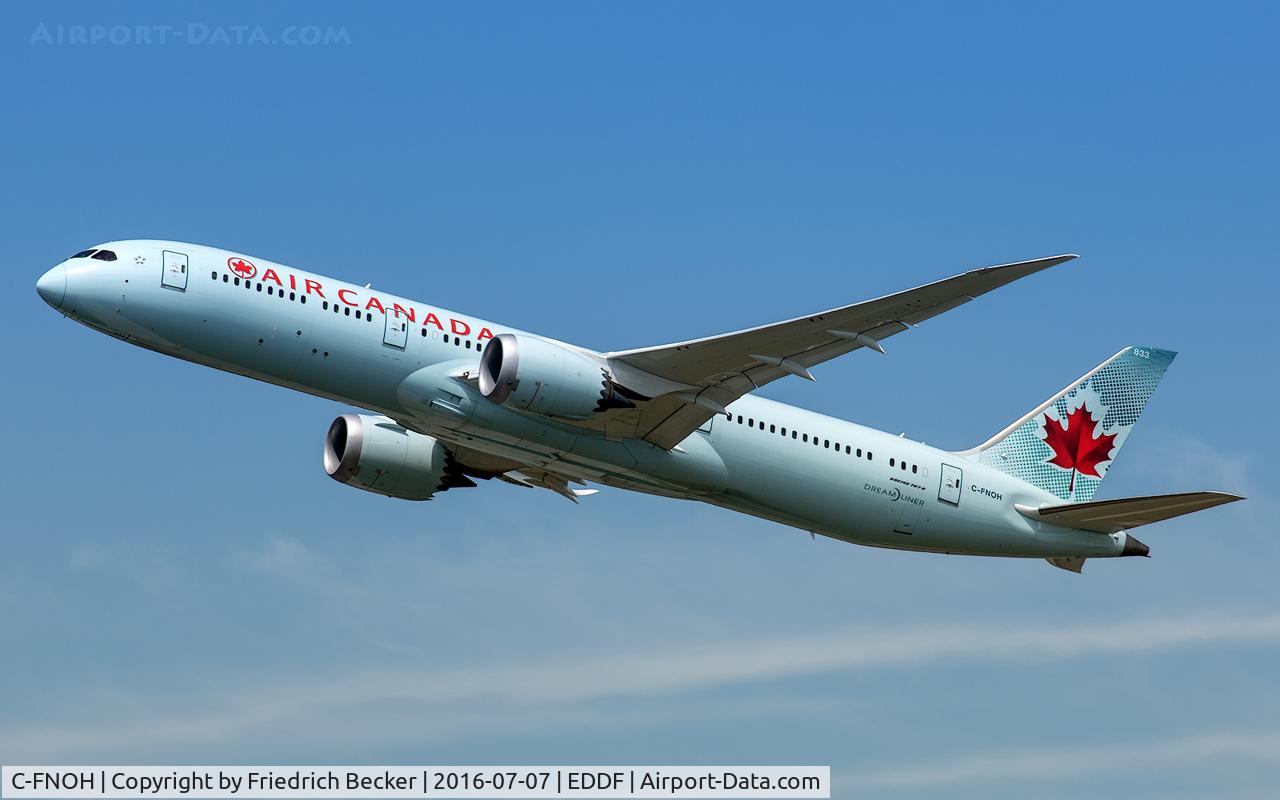 C-FNOH, 2015 Boeing 787-9 Dreamliner C/N 35267, departure via RW25C