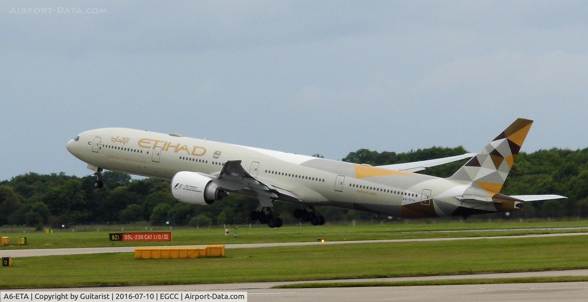 A6-ETA, 2005 Boeing 777-3FX/ER C/N 34597, At Manchester