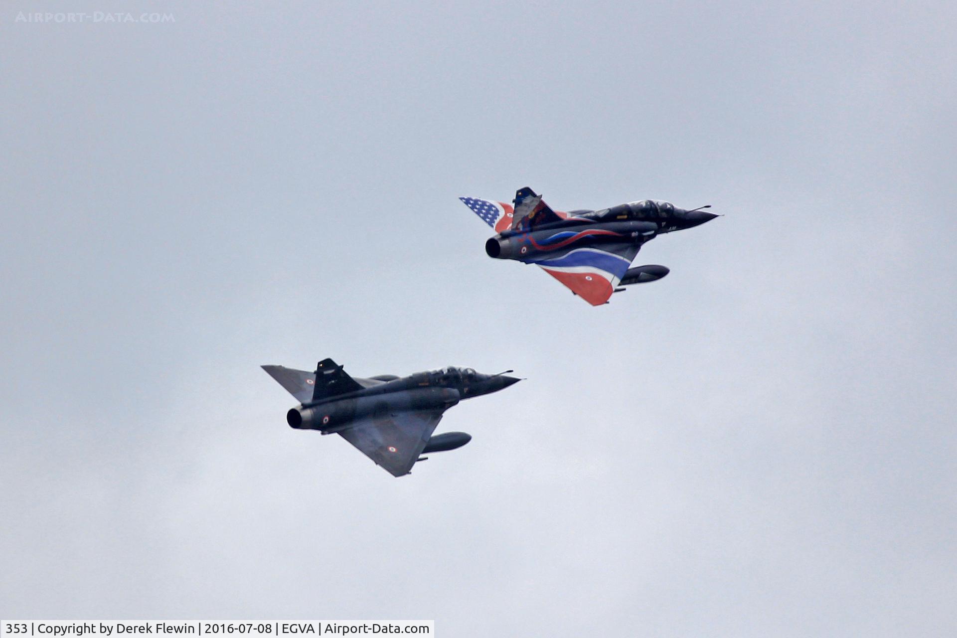 353, Dassault Mirage 2000N C/N 315, Mirage 2000N, French Air Force Istres based, , seen leading 366, returning to RAF Fairford for RIAT, Ramex Display Team conducting last ever displays before the aircraft are retired, image image taken from the Domestic Site