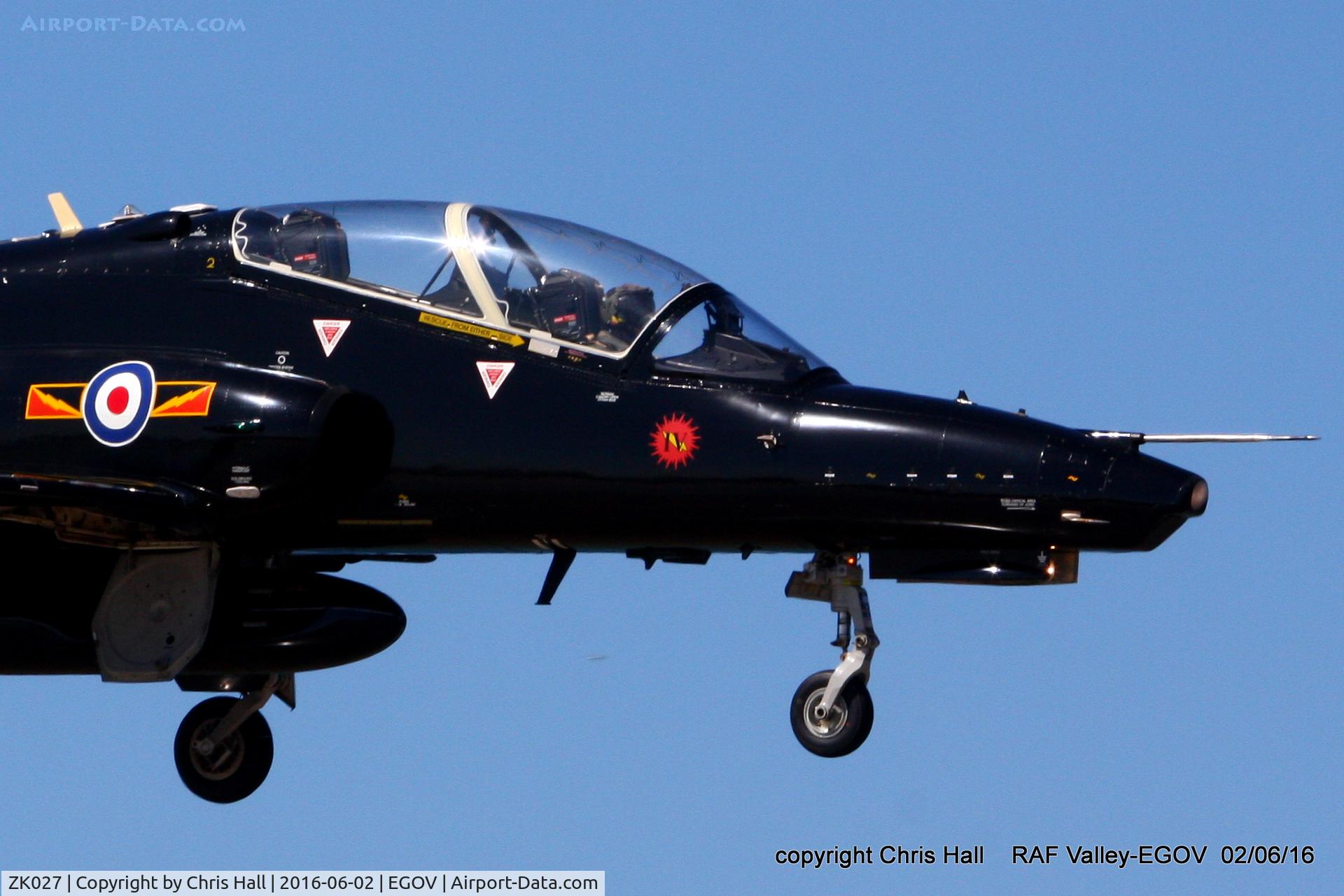 ZK027, 2009 British Aerospace Hawk T2 C/N RT018/1256, RAF IV Sqn