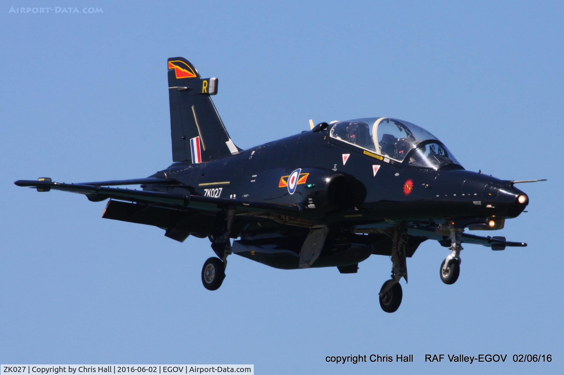ZK027, 2009 British Aerospace Hawk T2 C/N RT018/1256, RAF IV Sqn
