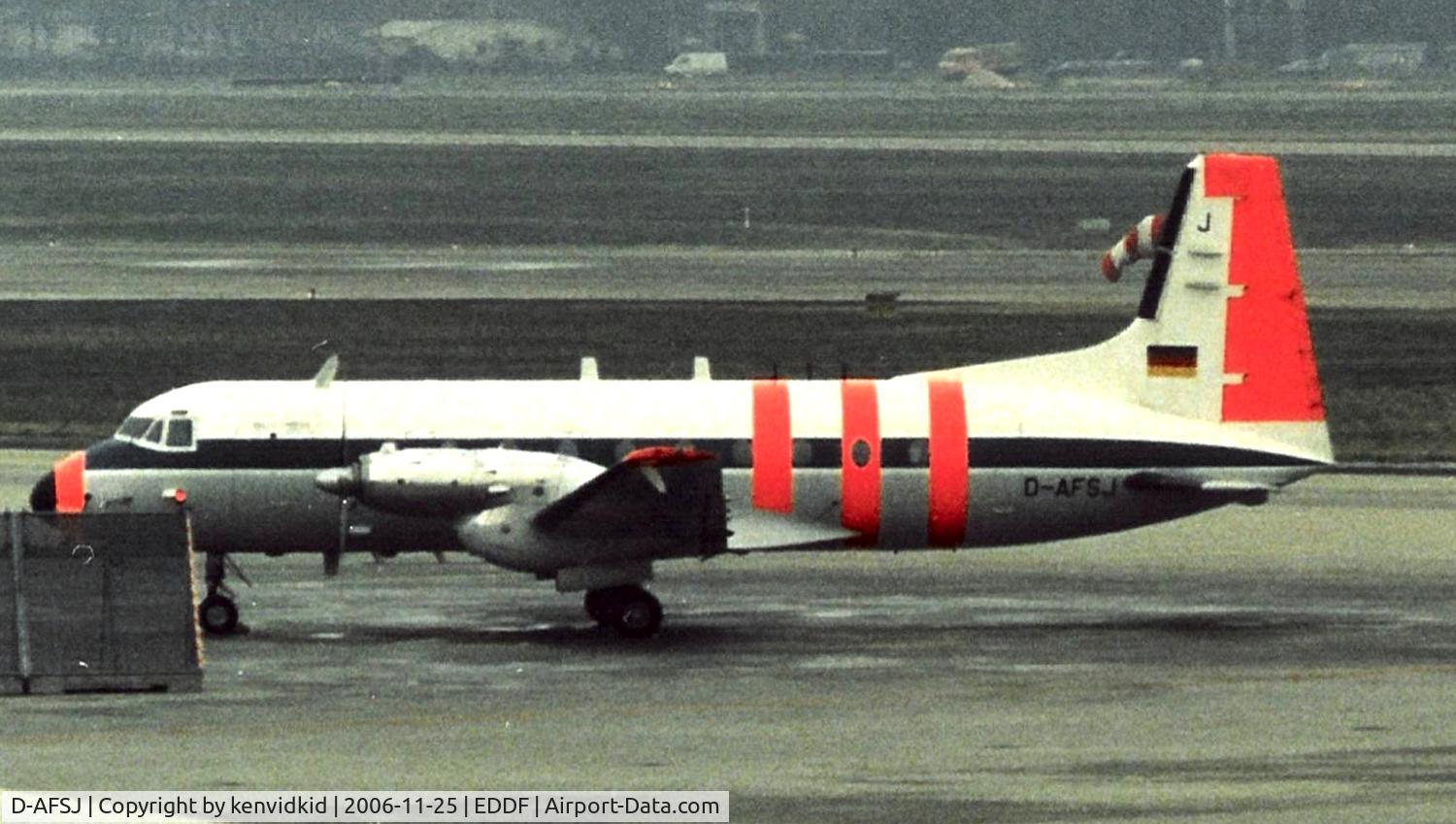 D-AFSJ, 1974 Hawker Siddeley HS.748 Series 2A C/N 1727, DFS Deutsche Flugsicherng