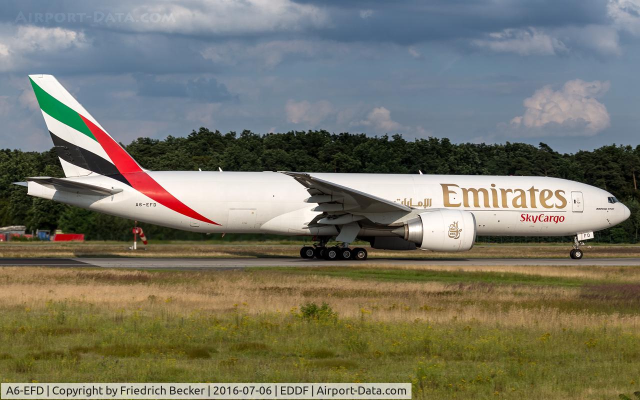 A6-EFD, 2009 Boeing 777-F1H C/N 35606, departure via RW18W