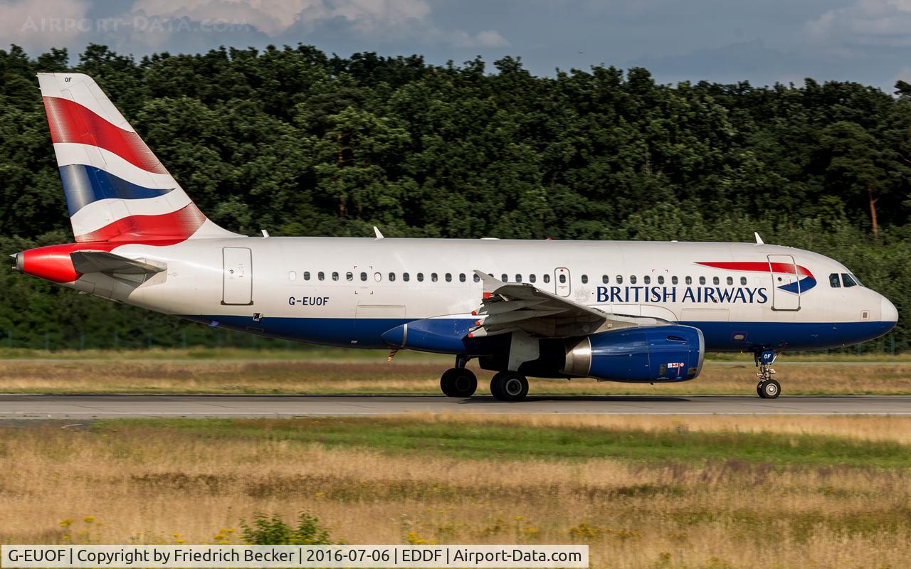 G-EUOF, 2001 Airbus A319-131 C/N 1590, departure via RW18W