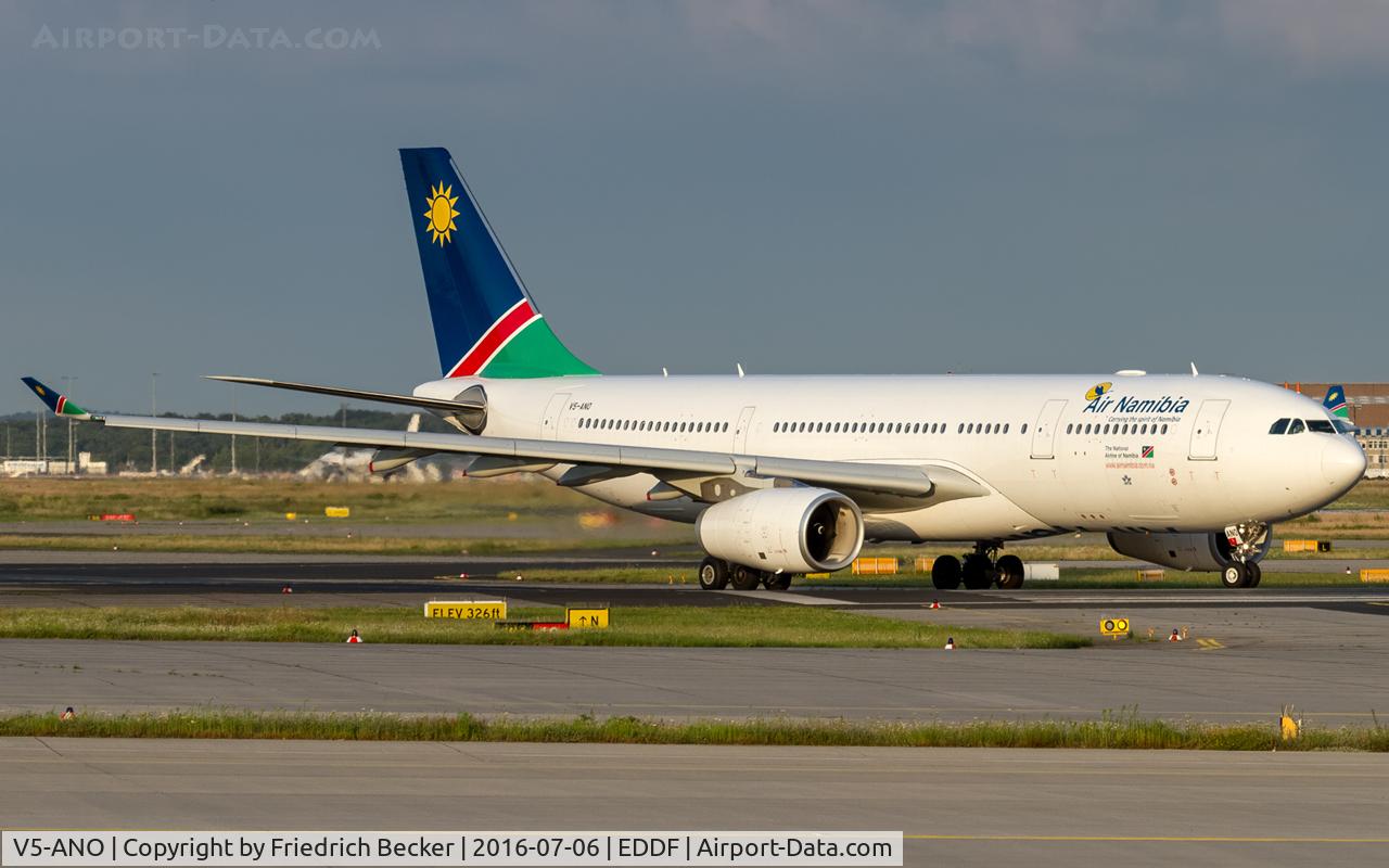 V5-ANO, 2013 Airbus A330-243 C/N 1451, line up for departure via RW18W
