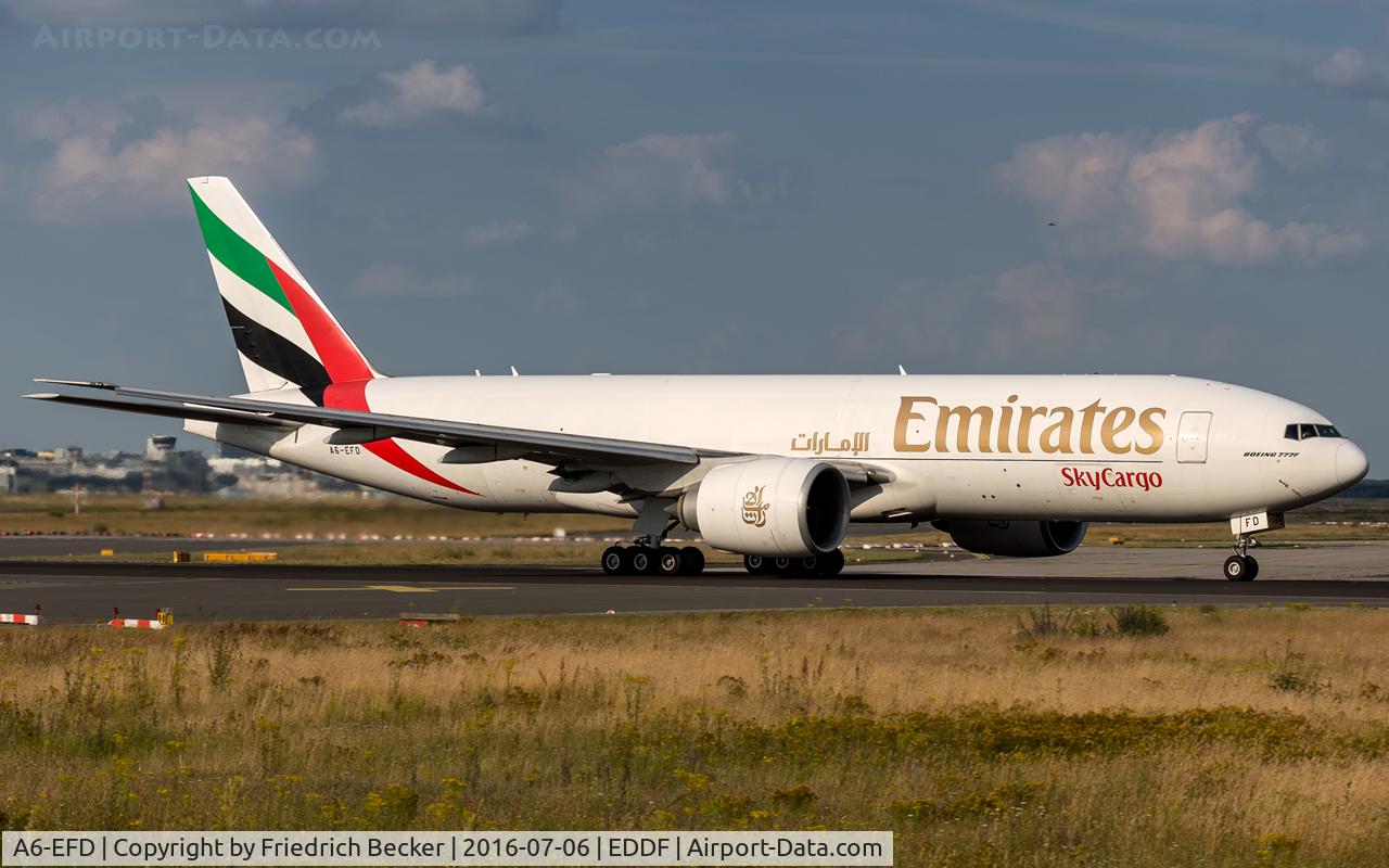A6-EFD, 2009 Boeing 777-F1H C/N 35606, departure via RW18W