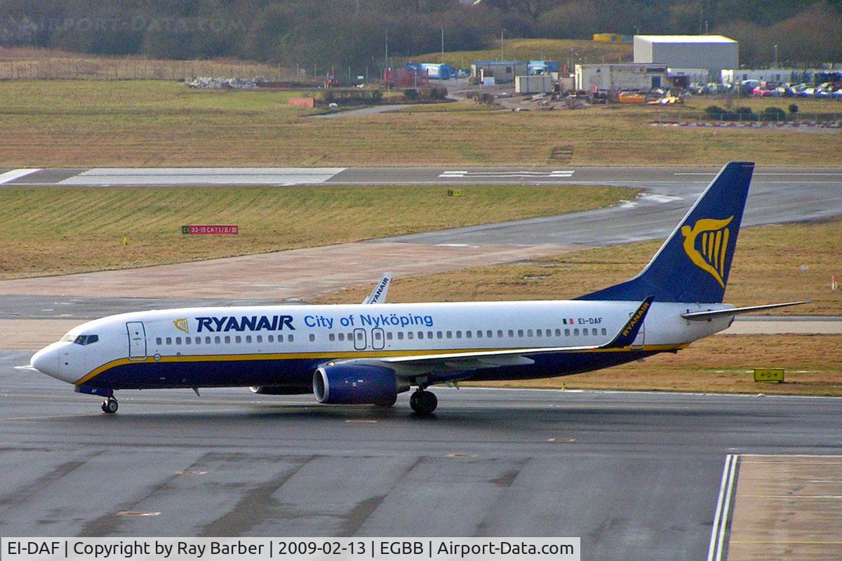 EI-DAF, 2002 Boeing 737-8AS C/N 29939, Boeing 737-8AS [29939] (Ryanair) Birmingham Int'l~G 13/02/2009. Also wears 