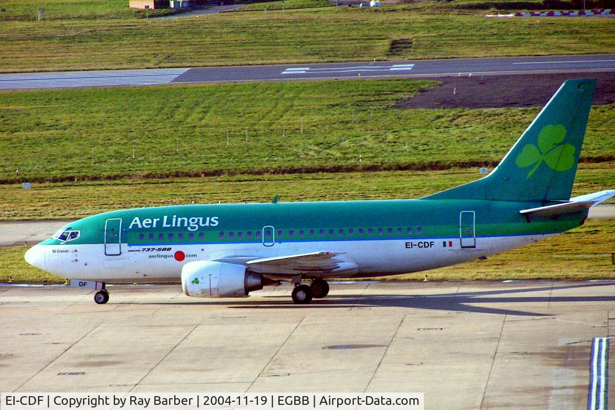EI-CDF, 1992 Boeing 737-548 C/N 25737, Boeing 737-548 [25737] (Aer Lingus) Birmingham Int'l~G 16/11/2004