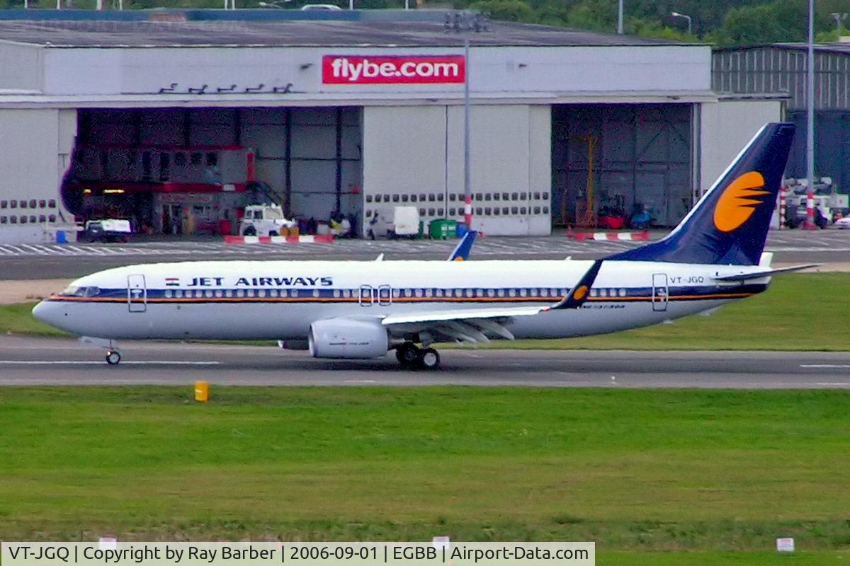 VT-JGQ, 2006 Boeing 737-85R C/N 34797, Boeing 737-85R [34797] (Jet Airways) Birmingham Int'l~G 01/09/2006