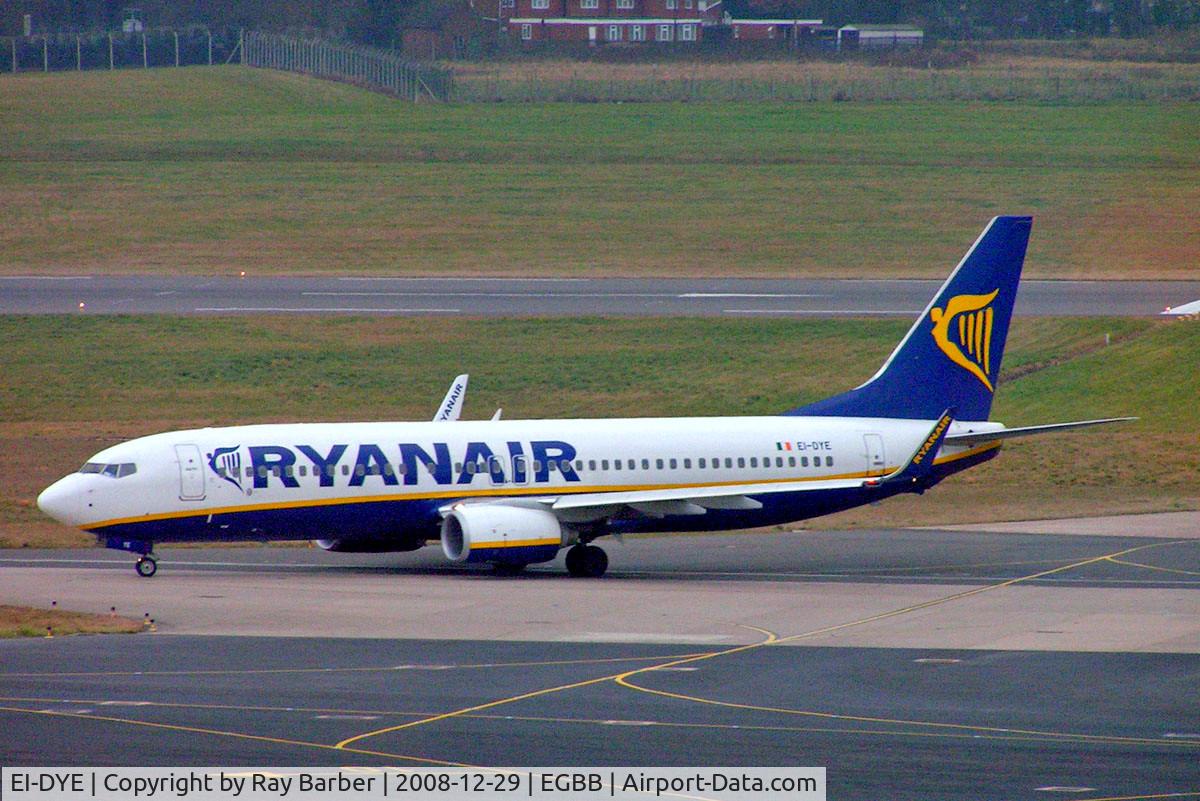 EI-DYE, 2008 Boeing 737-8AS C/N 36568, Boeing 737-8AS [36568] (Ryanair) Birmingham Int'l~G 29/12/2008