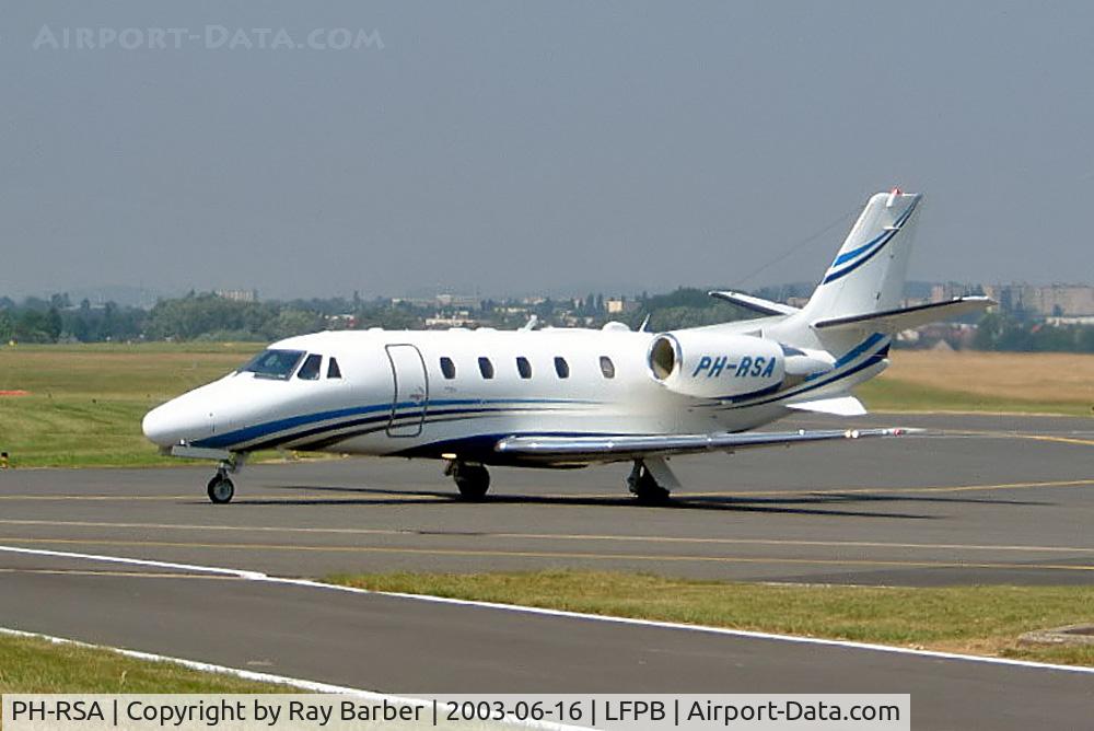 PH-RSA, Cessna 560XL Citation C/N 560-5110, Cessna Citation Excel [560-5110] Paris-Le Bourget~F 16/06/2003