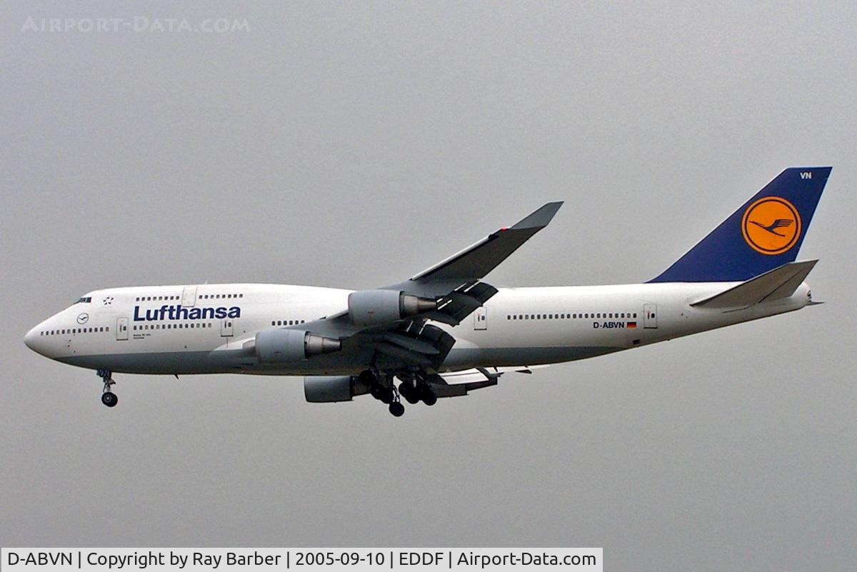 D-ABVN, 1992 Boeing 747-430 C/N 26427, Boeing 747-430 [26427] (Lufthansa) Frankfurt~D 10/09/2005