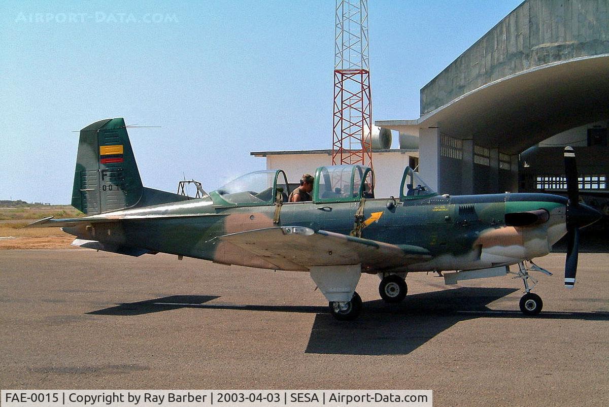 FAE-0015, Beech T-34C Turbo Mentor C/N GM-015, Beech T-34C Turbo Mentor [GM-015] (Ecuadorian Air Force) General Ulpiano Paez Airport-Salinas~HC 03/04/2003