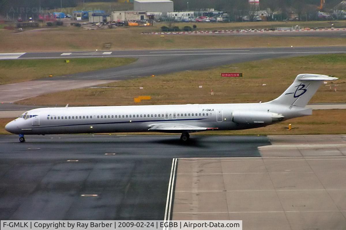 F-GMLK, 1988 McDonnell Douglas MD-83 (DC-9-83) C/N 49672, McDonnell Douglas DC-9-83 [49672] (Blue Line) Birmingham Int'l~G 24/02/2009