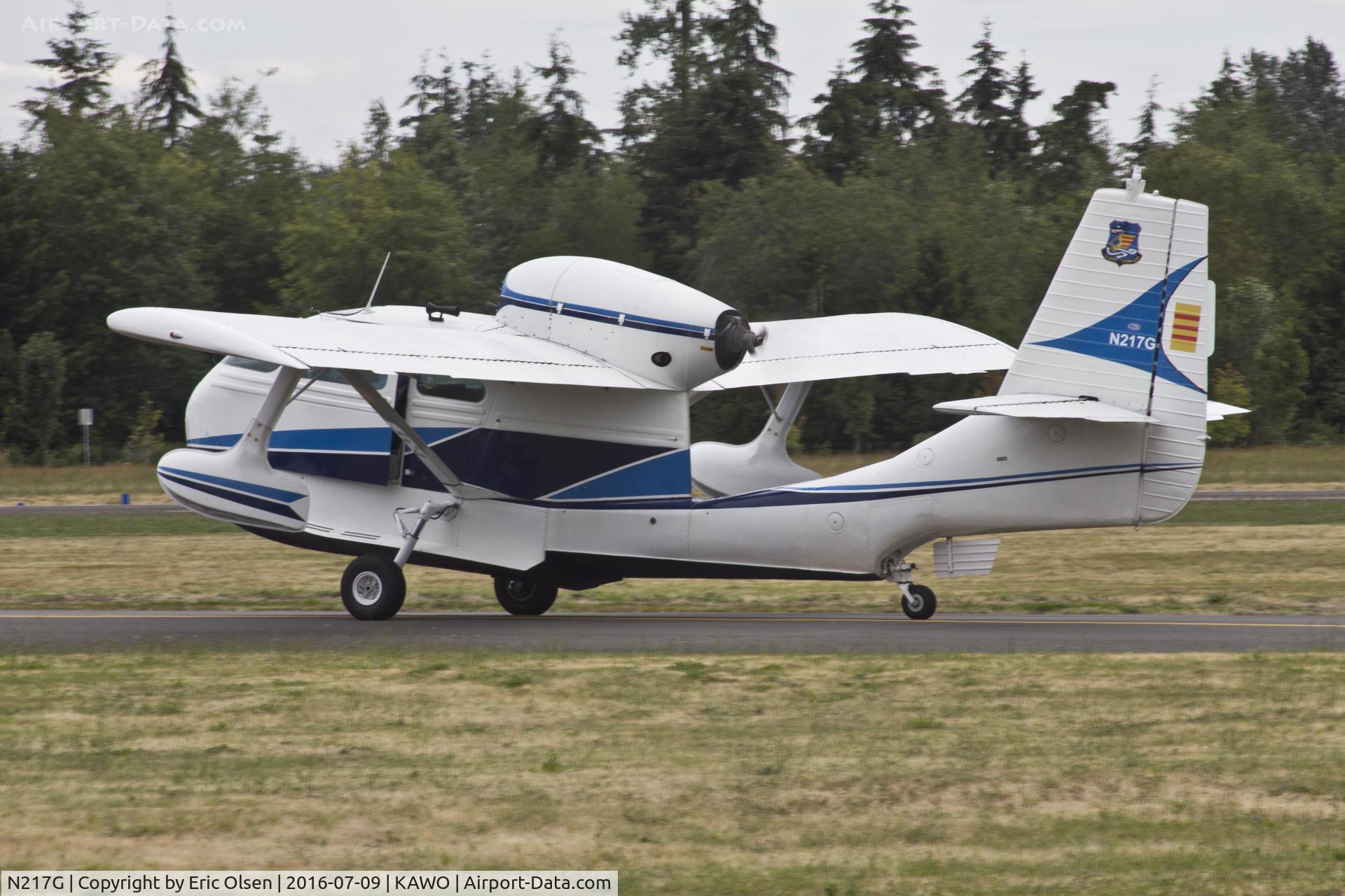 N217G, 1947 Republic RC-3 Seabee C/N 797, Republic RC-3 Seabee  taxing out from the 2016 Arlington Fly-In.