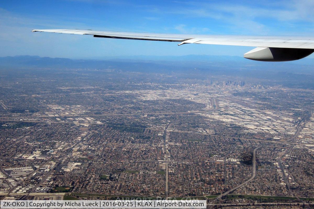 ZK-OKO, 2011 Boeing 777-306/ER C/N 38407, On approach to LAX, after 12 hours flight from AKL