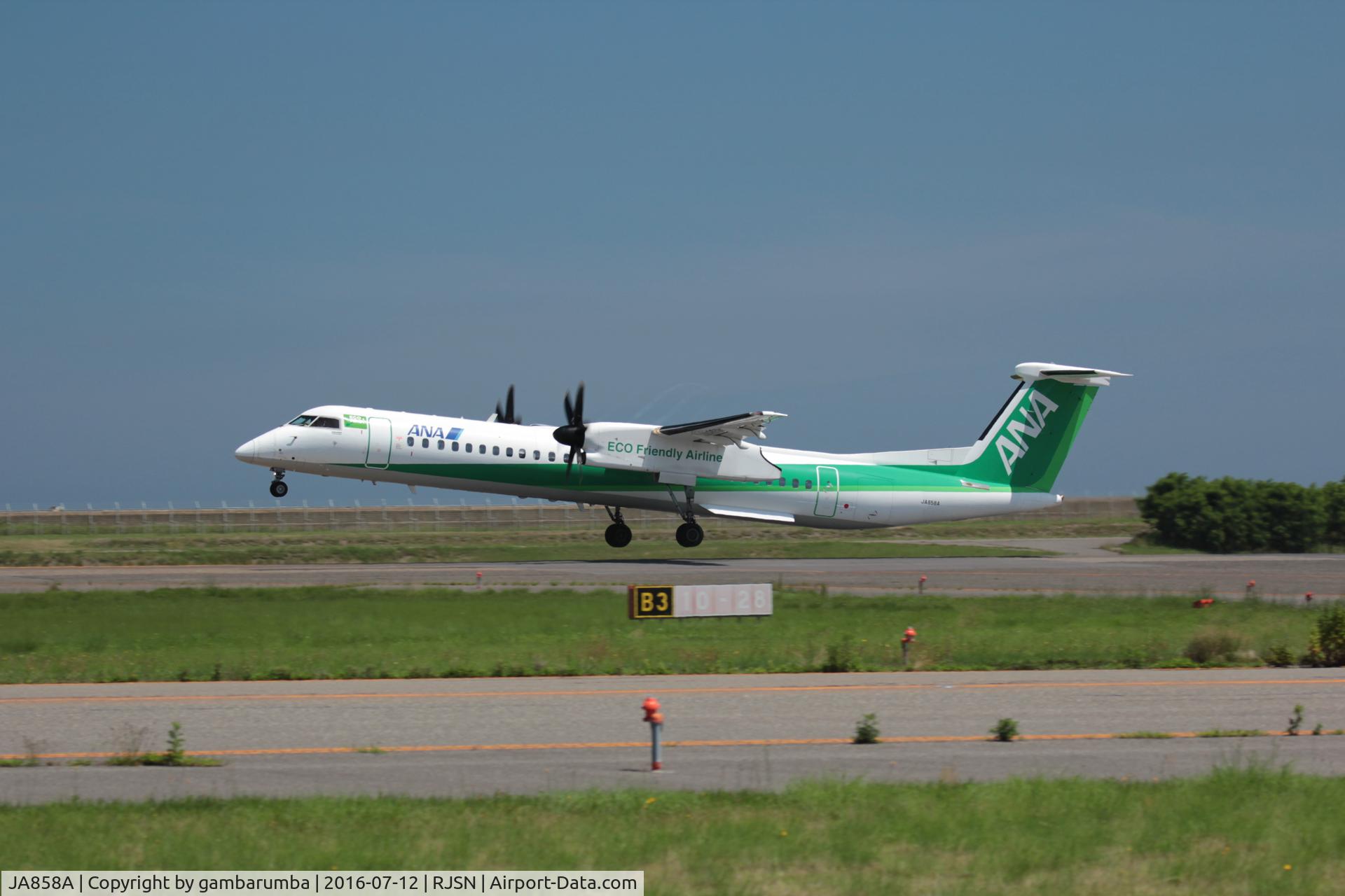 JA858A, 2011 De Havilland Canada DHC-8-402Q Dash 8 C/N 4385, EcoBon