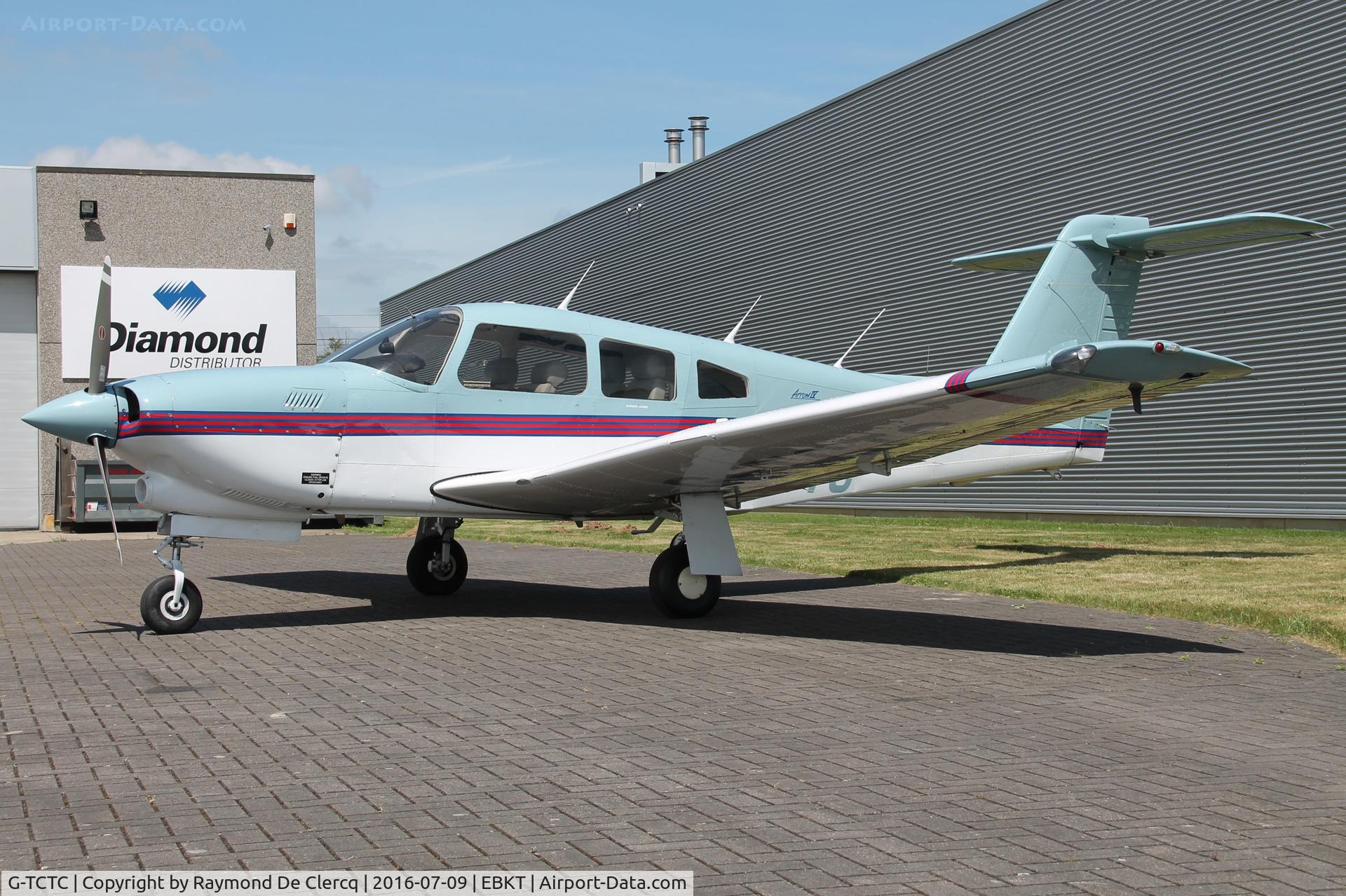 G-TCTC, 1987 Piper PA-28RT-201T Turbo Arrow IV C/N 28R-8531001, Parked at Wevelgem.