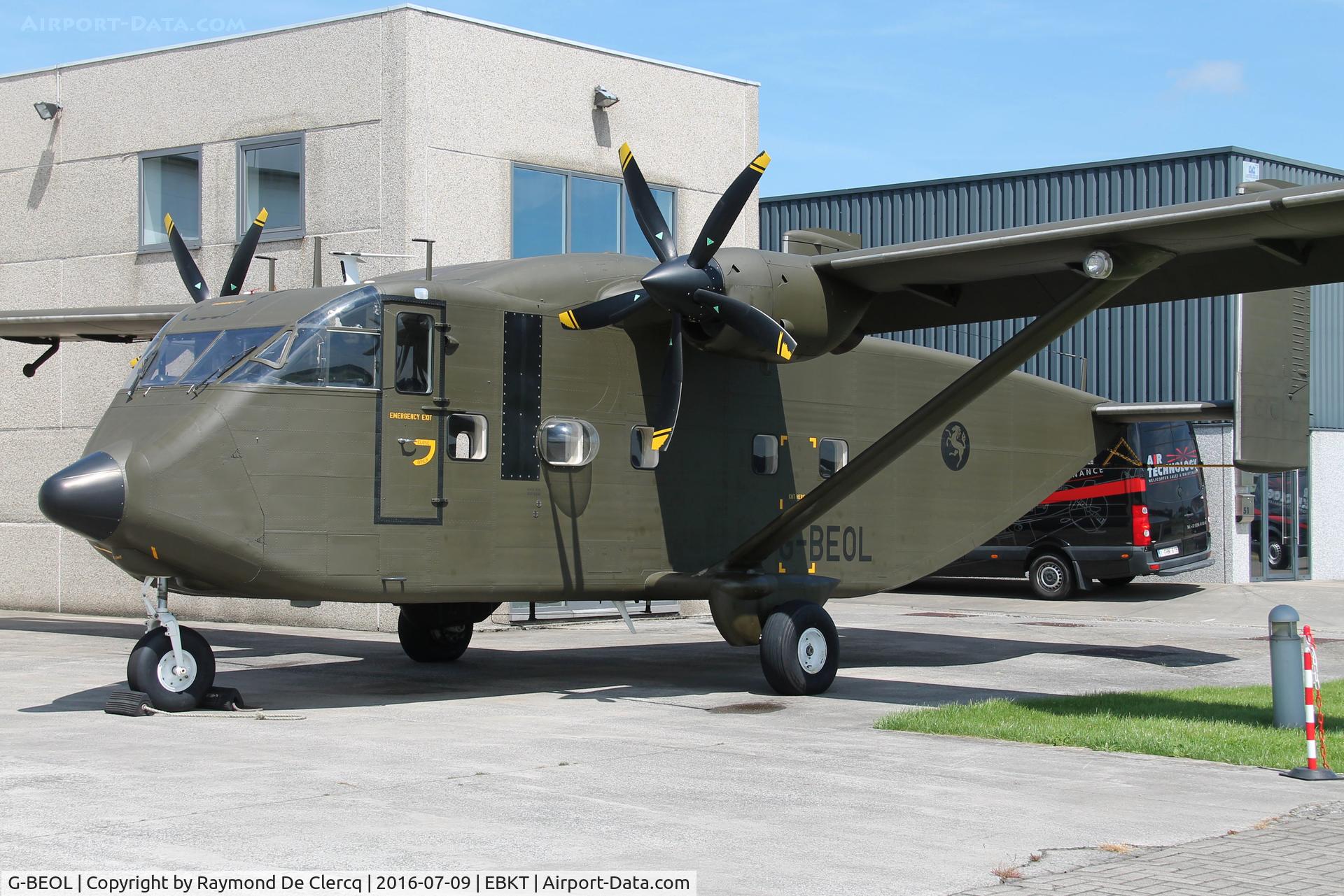 G-BEOL, 1977 Short SC-7 Skyvan 3-100 C/N SH.1954, Parked at Wevelgem.