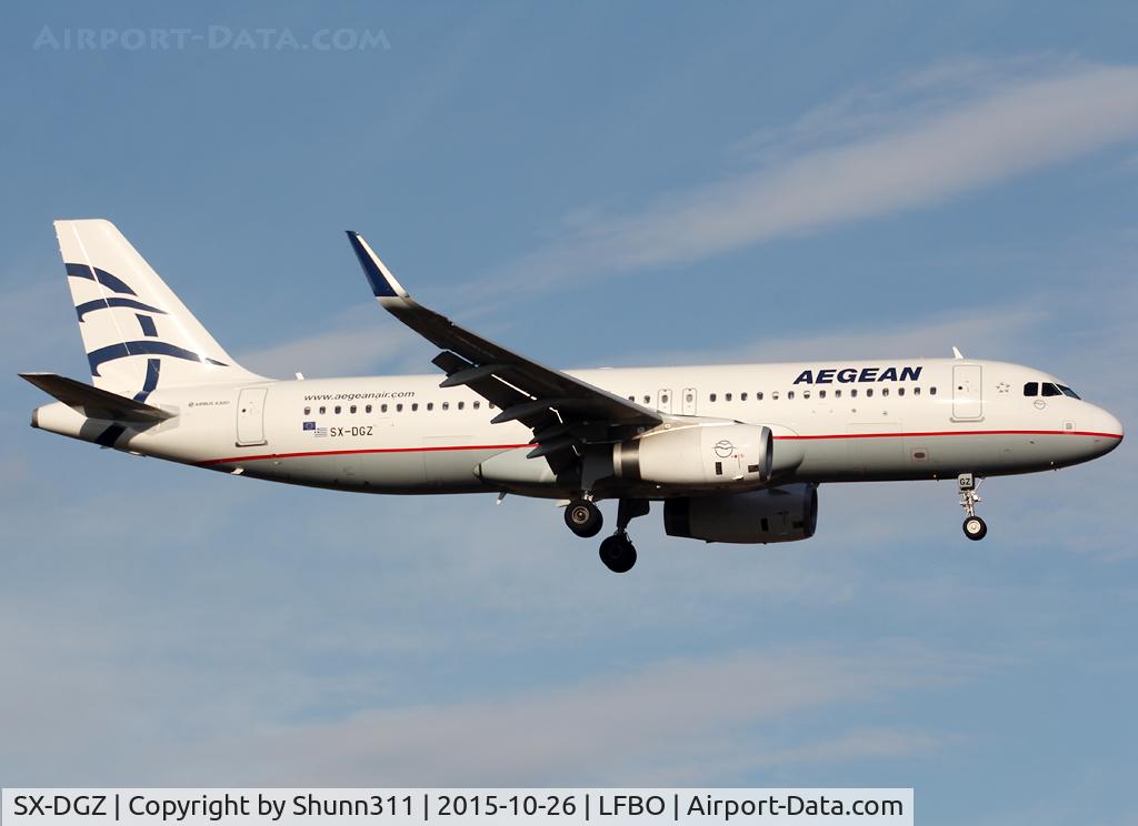 SX-DGZ, 2015 Airbus A320-232 C/N 6643, Landing rwy 14R