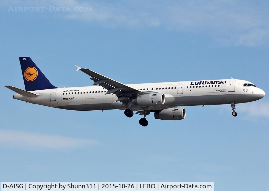 D-AISG, 2000 Airbus A321-231 C/N 1273, Landing rwy 14R