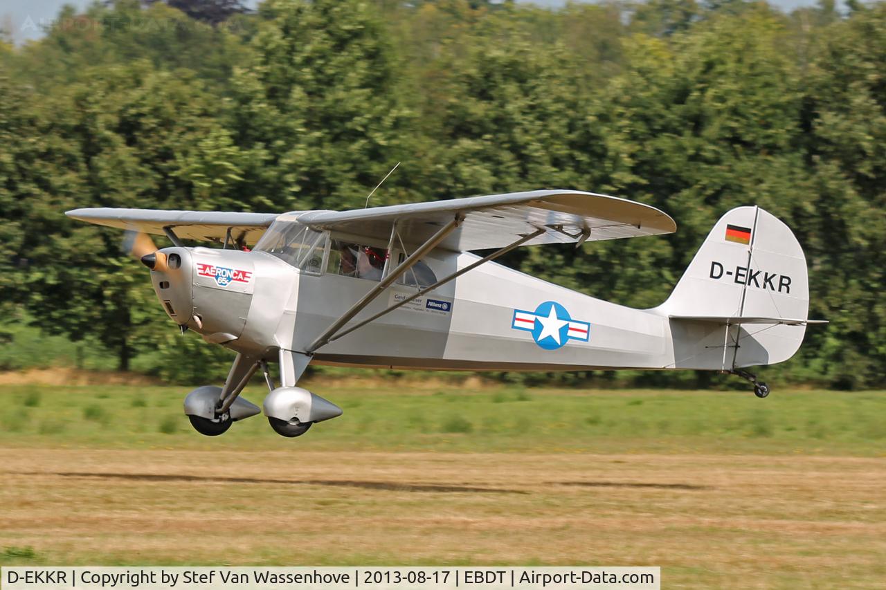 D-EKKR, 1938 Aeronca 65C C/N C-1738, Schaffen-Diest Oldtimer Fly-Inn 2013.