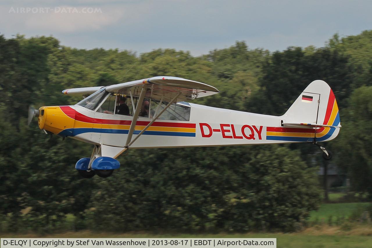 D-ELQY, Piper PA-19 Super Cub C/N 18-3083, Schaffen-Diest Oldtimer Fly-Inn 2013.