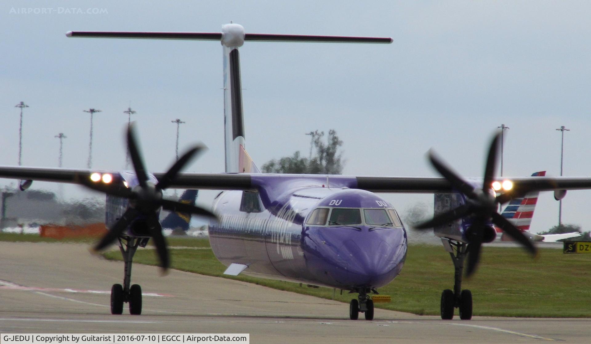 G-JEDU, 2004 De Havilland Canada DHC-8-402Q Dash 8 C/N 4089, At Manchester