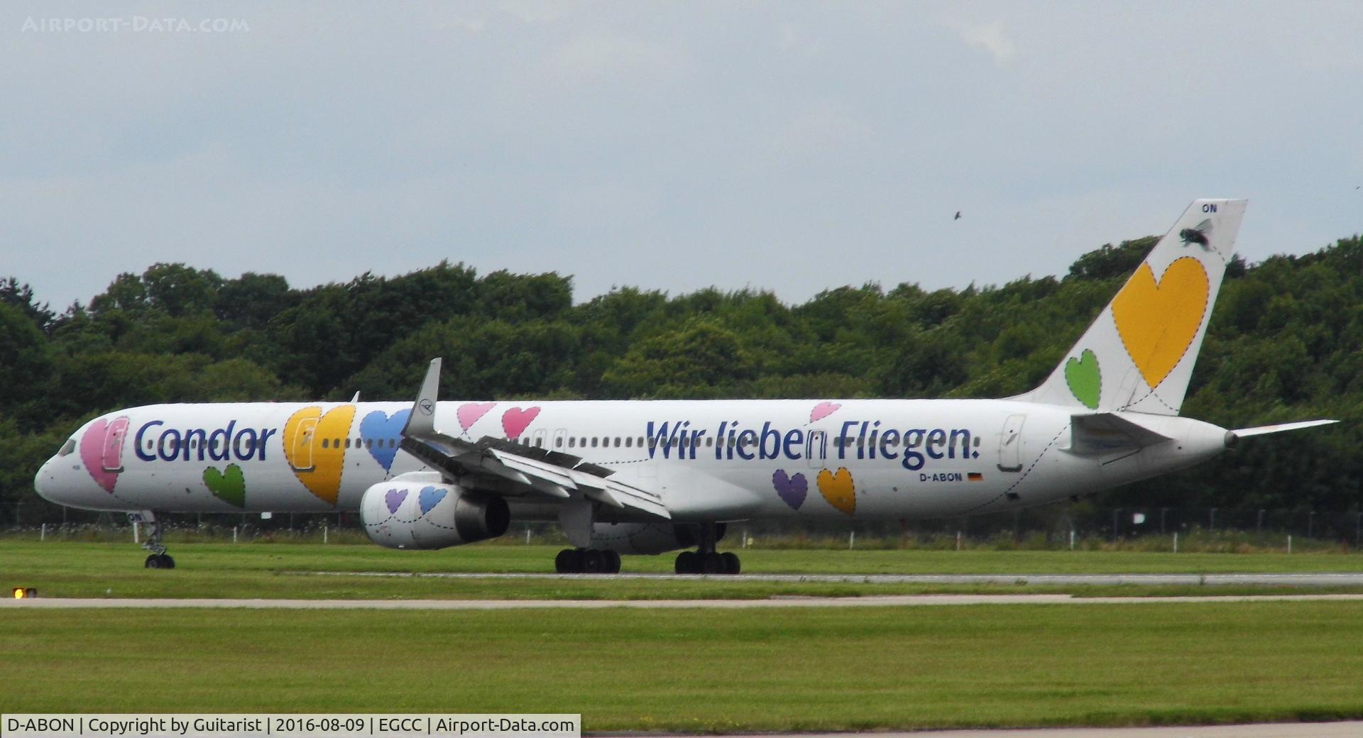 D-ABON, 2000 Boeing 757-330 C/N 29023, At Manchester
