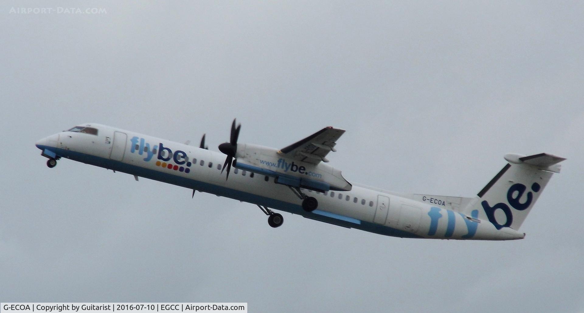 G-ECOA, 2007 De Havilland Canada DHC-8-402Q Dash 8 C/N 4180, At Manchester