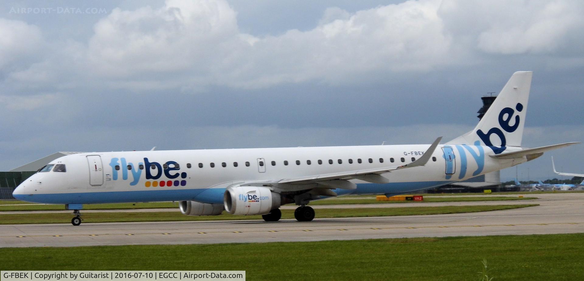 G-FBEK, 2008 Embraer 195LR (ERJ-190-200LR) C/N 19000168, At Manchester