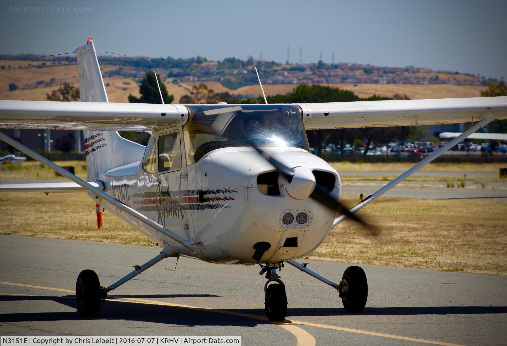 N3151E, 1978 Cessna 172N C/N 17271453, Locally-based 1978 Cessna 172N taxing in at Reid Hillview Airport, San Jose, CA.