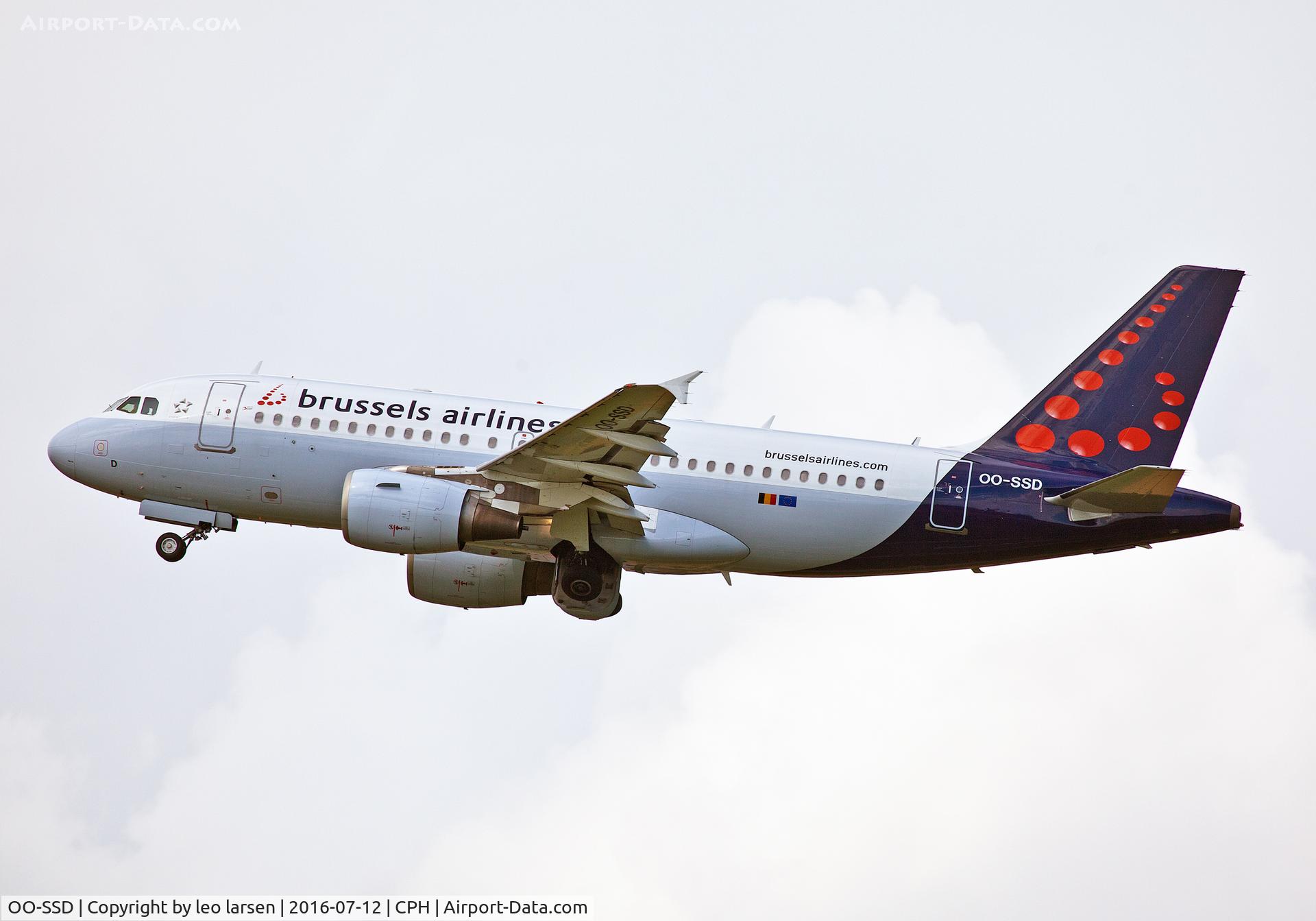 OO-SSD, 1999 Airbus A319-112 C/N 1102, Copenhagen 12.7.16