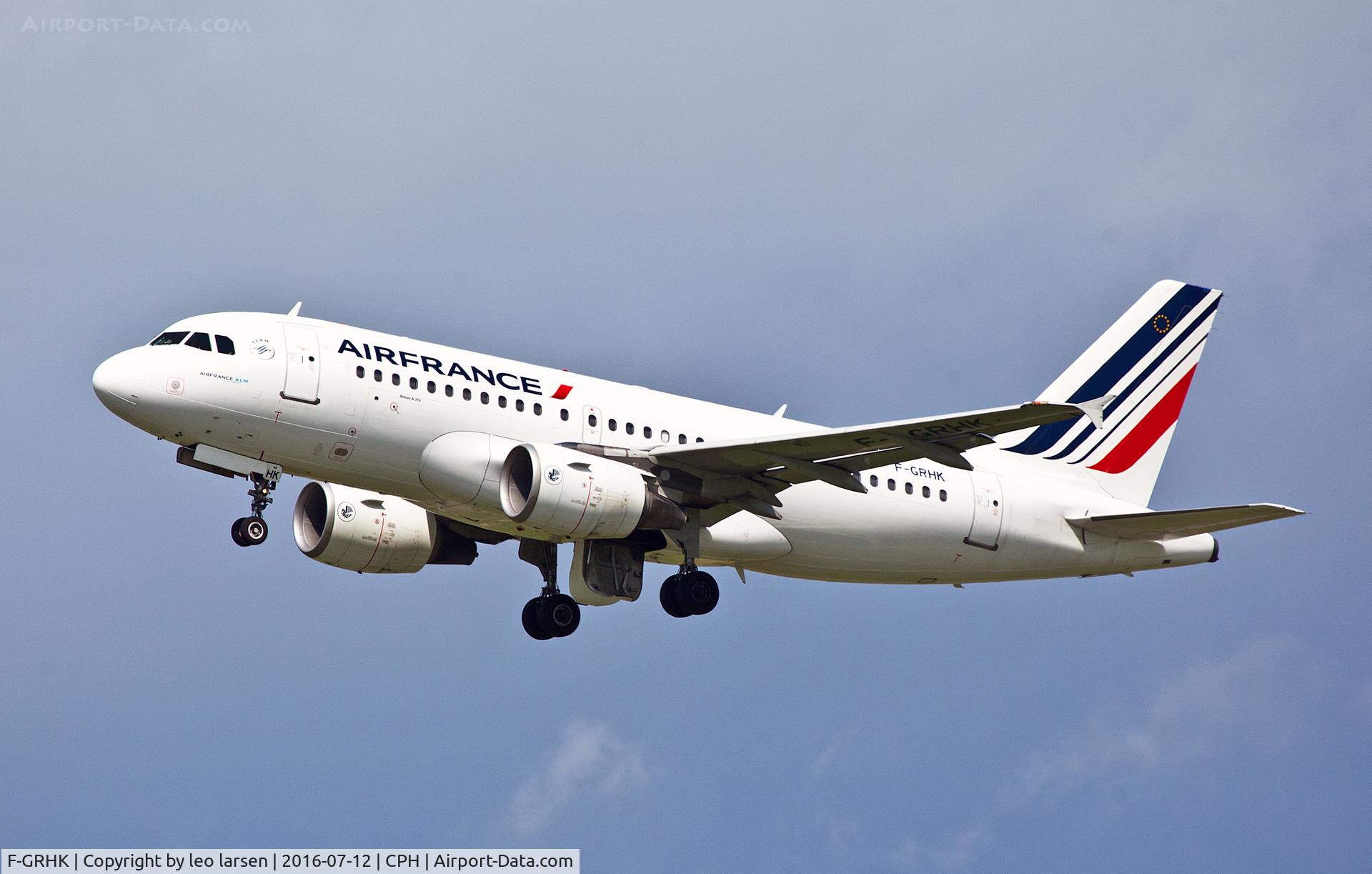 F-GRHK, 2000 Airbus A319-111 C/N 1190, Copenhagen 12.7.16