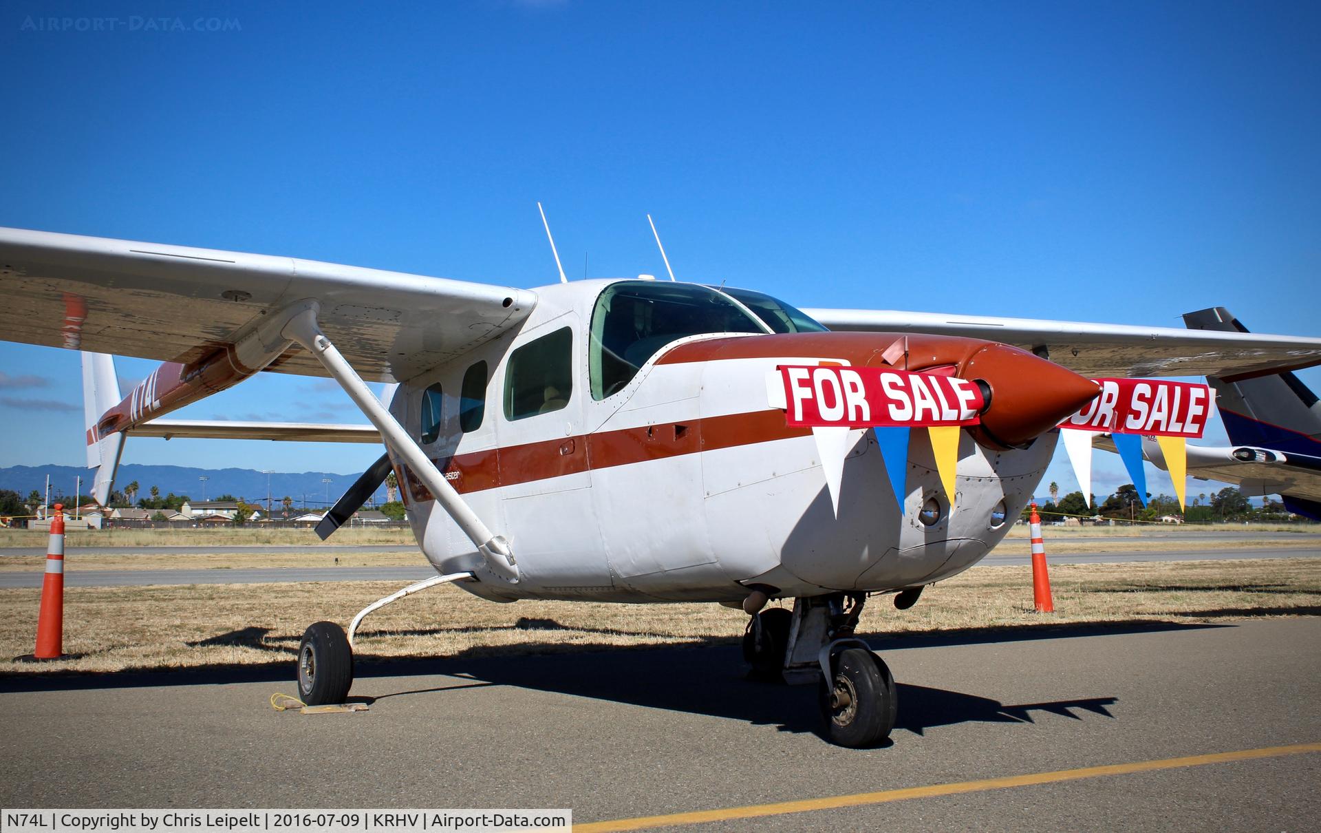 N74L, 1977 Cessna 337G Super Skymaster C/N 33701814, Locally-based 1977 Cessna 337G on display at the 2016 Airport Day at Reid Hillview Airport, San Jose, CA.