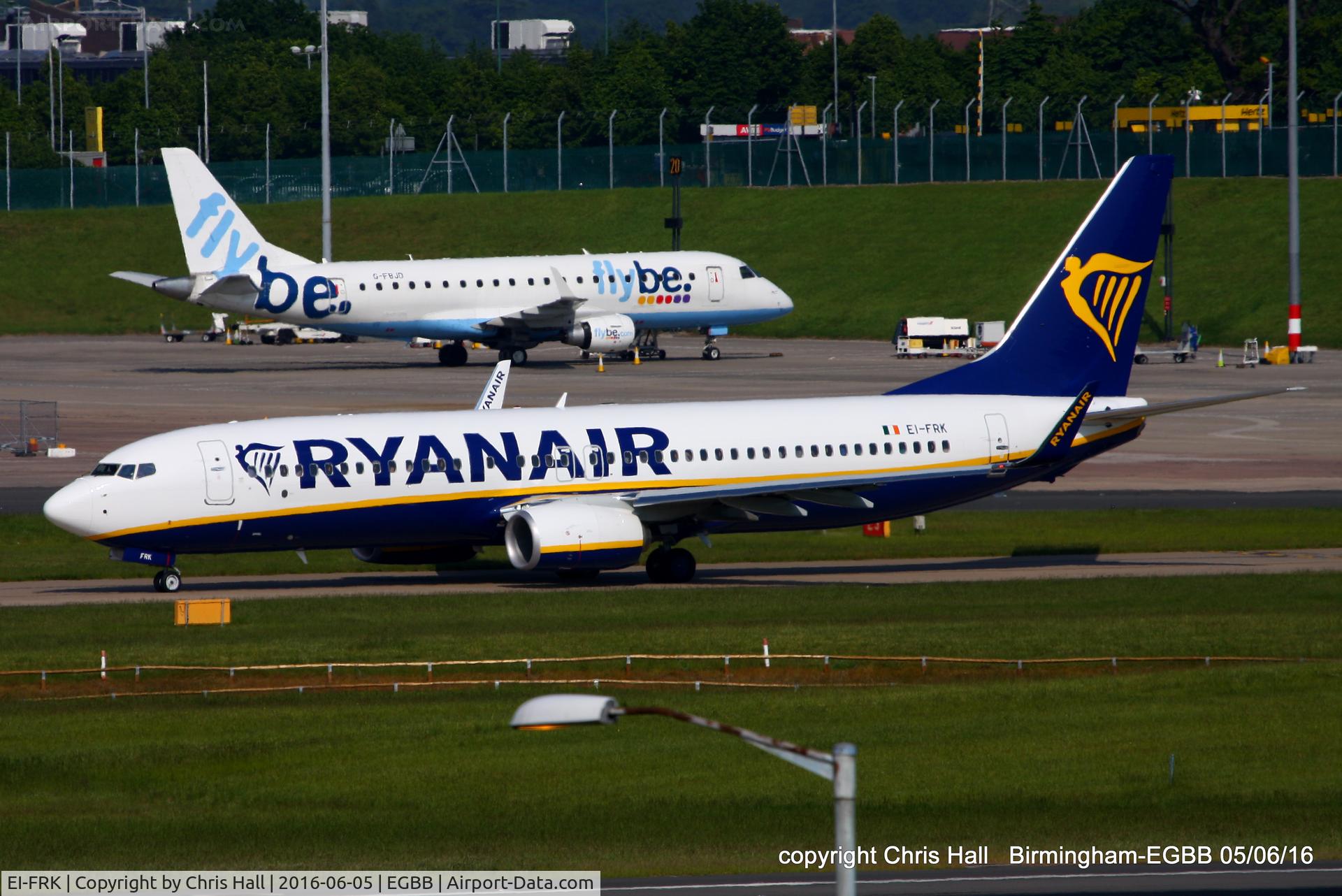EI-FRK, 2016 Boeing 737-8AS C/N 44735, Ryanair