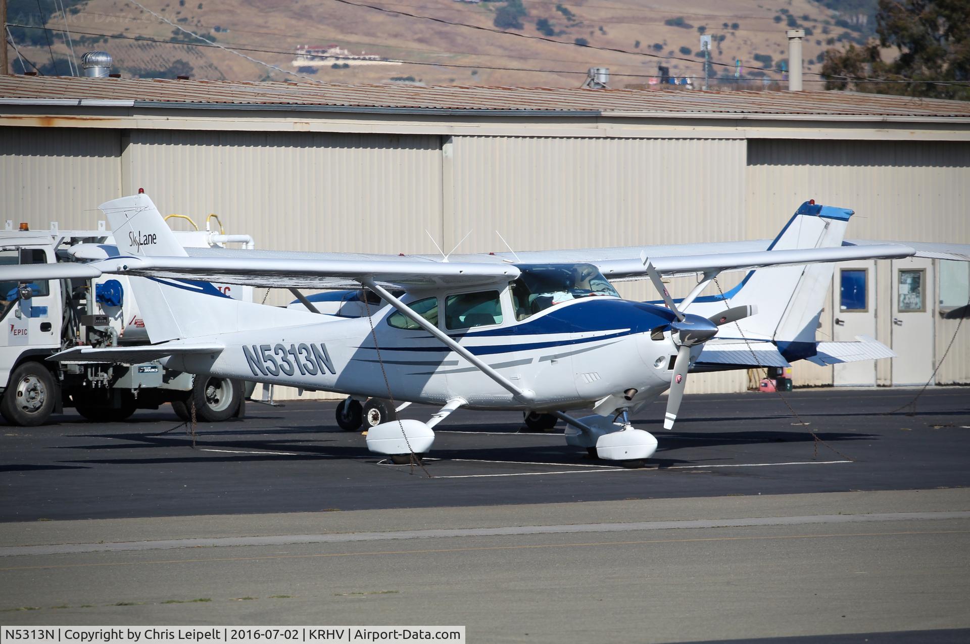 N5313N, 1980 Cessna 182Q Skylane C/N 18267640, So-Cal based 1980 Cessna 182Q parked on the Nice Air tie downs at Reid Hillview Airport, San Jose, CA.