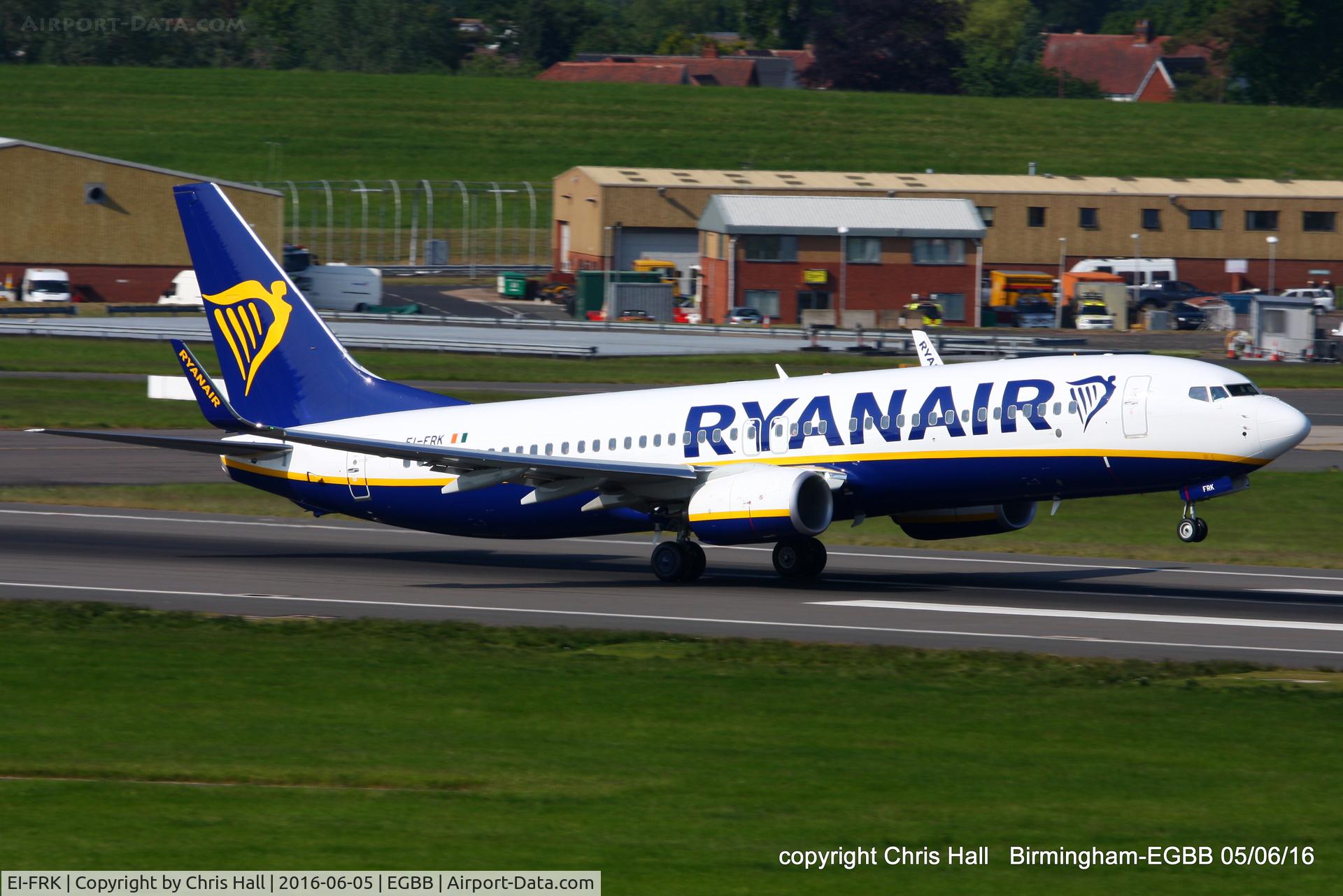 EI-FRK, 2016 Boeing 737-8AS C/N 44735, Ryanair