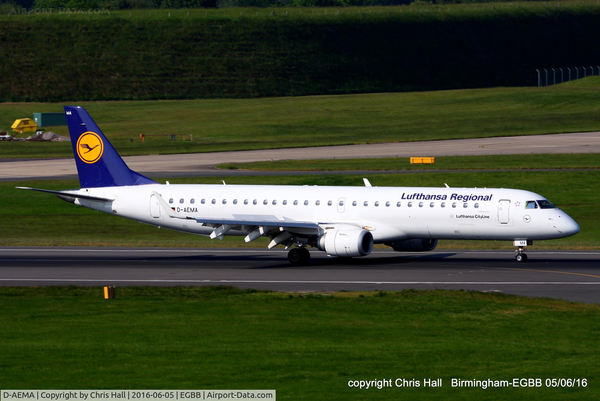 D-AEMA, 2009 Embraer 195LR (ERJ-190-200LR) C/N 19000290, Lufthansa Regional