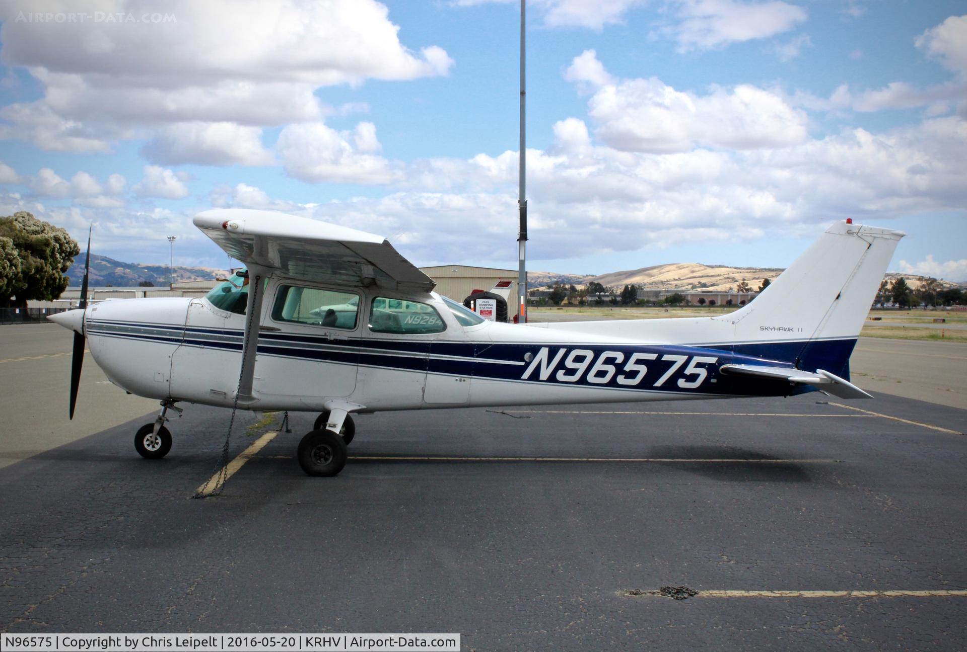 N96575, 1984 Cessna 172P C/N 17276089, So-Cal based 1984 Cessna 172P parked on the transient ramp at Reid Hillview Airport, San Jose, CA.