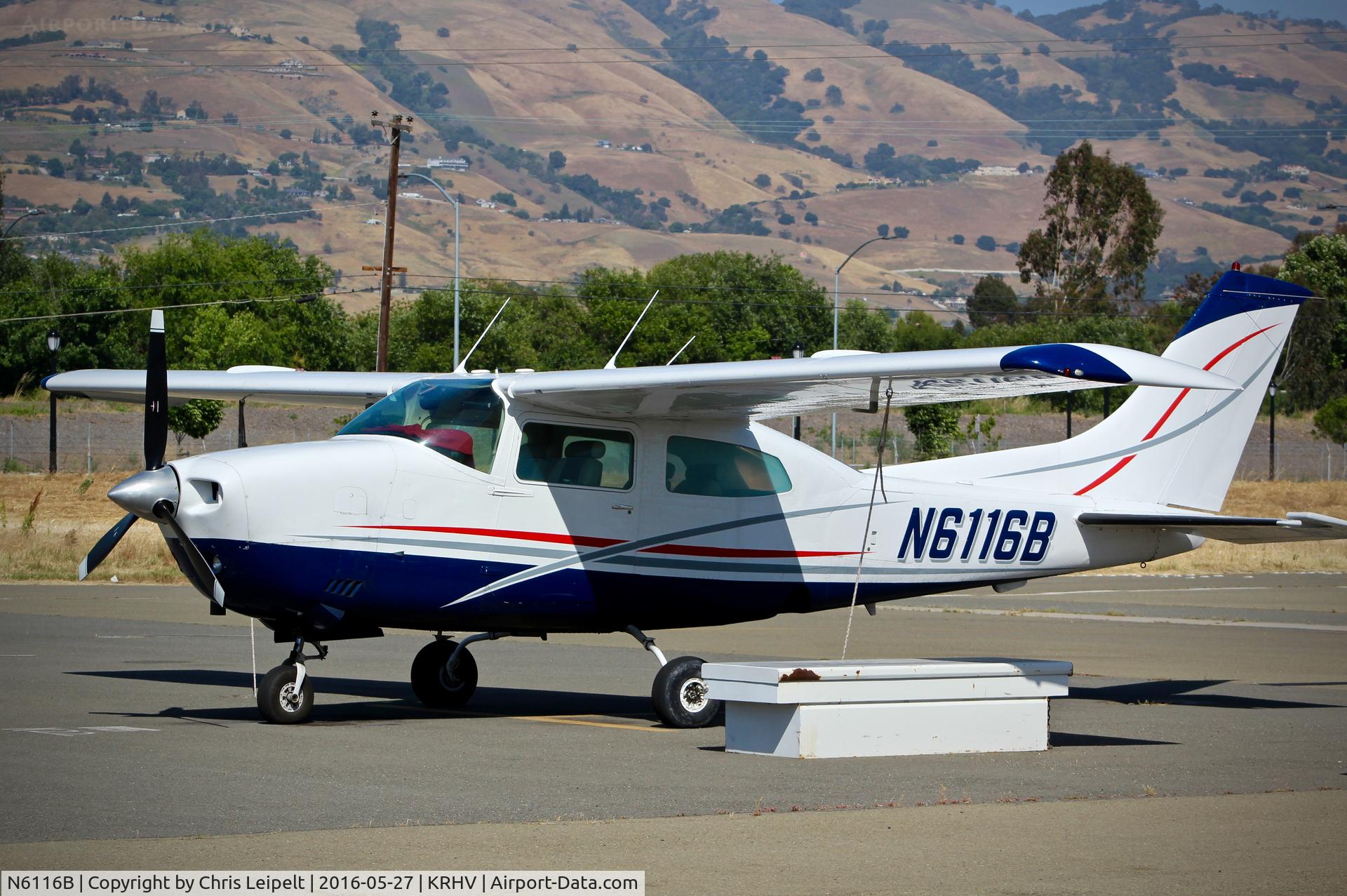 N6116B, 1978 Cessna T210M Turbo Centurion C/N 21062686, Locally-based 1978 Cessna T210M back at its usual tie down after being at KTCY for the past few months.