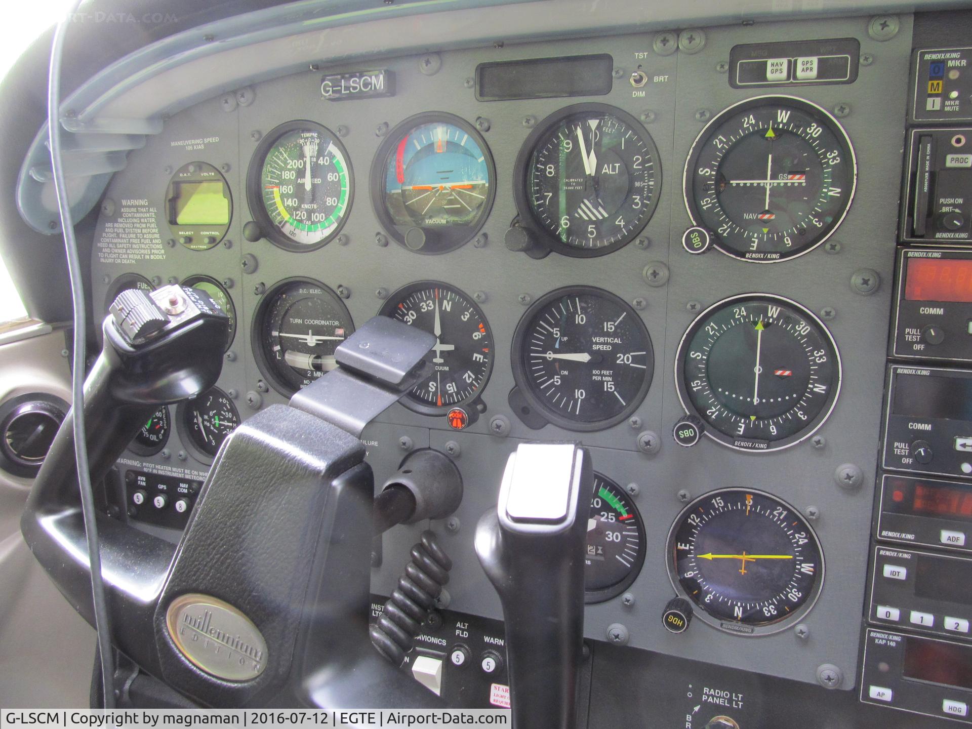 G-LSCM, 2000 Cessna 172S Skyhawk SP C/N 172S-8445, cockpit view of very smart plane - thanks Graham!